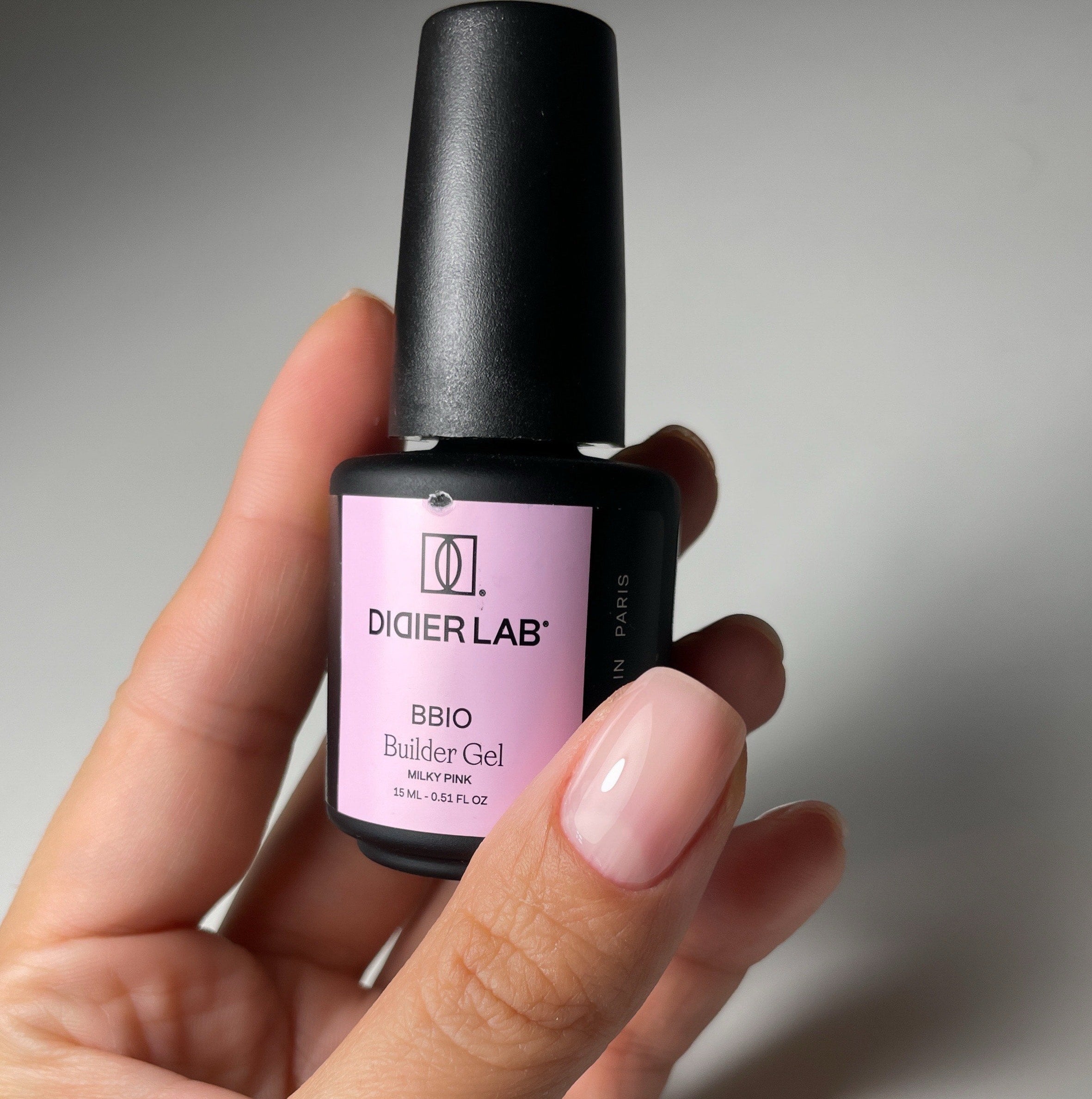 BBIO Żel budujący w butelce "Didier Lab", Milky Pink, 15ml